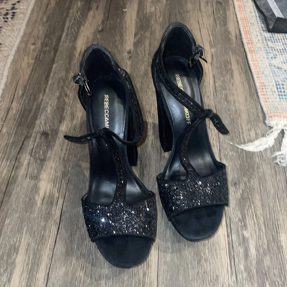 REBECCA MINKOFF Women's Rosa T-Strap Platform Sandals 7.5 Y2K